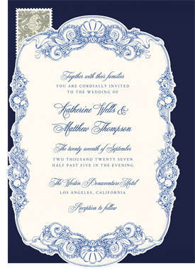 'Baroque Frame' Wedding Invitation
