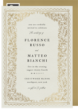 'Beauty of Florence' Wedding Invitation