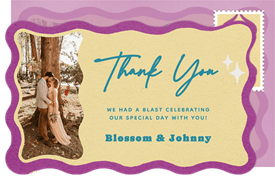 'Boho Disco' Wedding Thank You Note