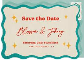 'Boho Disco' Wedding Save the Date