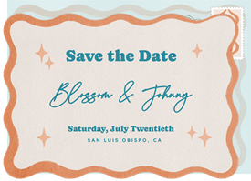 'Boho Disco' Wedding Save the Date