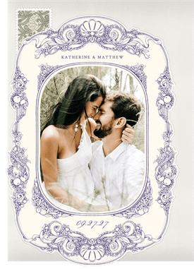 'Baroque Frame' Wedding Save the Date