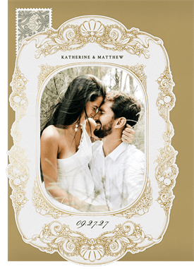 'Baroque Frame' Wedding Save the Date
