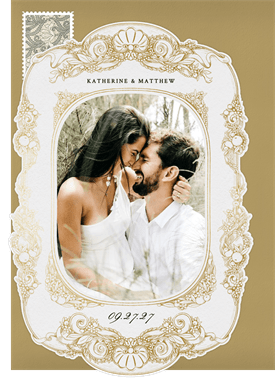 'Baroque Frame' Wedding Save the Date