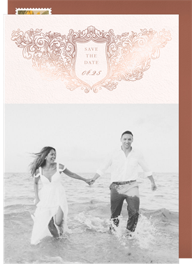 'Baroque Shield' Wedding Save the Date