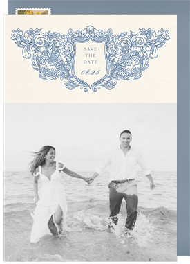 'Baroque Shield' Wedding Save the Date