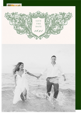 'Baroque Shield' Wedding Save the Date