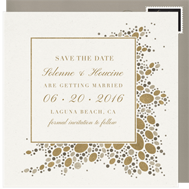 'Sequins and Pearls' Wedding Save the Date