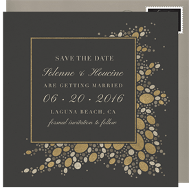 'Sequins and Pearls' Wedding Save the Date