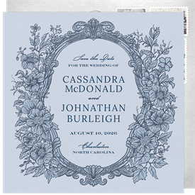 'Baroque Floral' Wedding Save the Date
