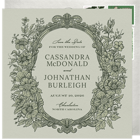 'Baroque Floral' Wedding Save the Date