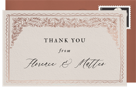 'Beauty of Florence' Wedding Thank You Note