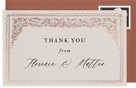 'Beauty of Florence' Wedding Thank You Note