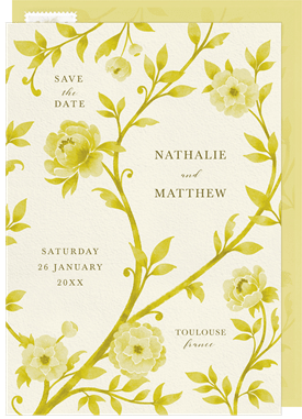 'Chinoiserie Blooms' Wedding Save the Date