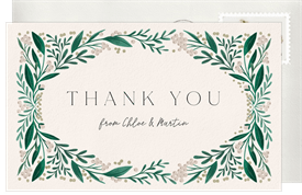 'Twisted Vines' Wedding Thank You Note