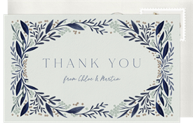'Twisted Vines' Wedding Thank You Note