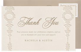 'Sophisticated Frame' Wedding Thank You Note