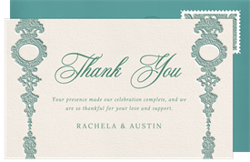 'Sophisticated Frame' Wedding Thank You Note