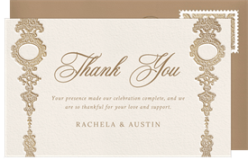 'Sophisticated Frame' Wedding Thank You Note