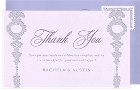 'Sophisticated Frame' Wedding Thank You Note