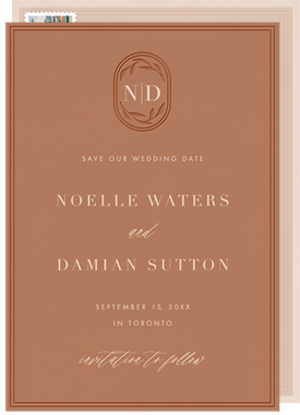 'Understated Monogram' Wedding Save the Date