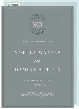 'Understated Monogram' Wedding Save the Date