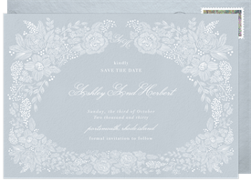 'Enchanted Linework Florals' Wedding Save the Date