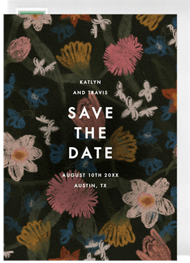 'Shadow Blooms' Wedding Save the Date