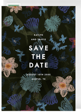 'Shadow Blooms' Wedding Save the Date