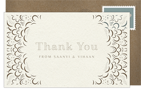 'French Bloom' Wedding Thank You Note