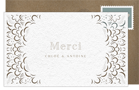 'French Bloom' Wedding Thank You Note