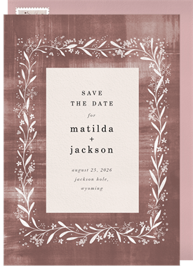 'Painterly Frame' Wedding Save the Date