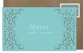 'French Bloom' Wedding Thank You Note