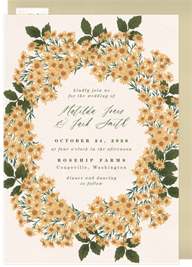 'Wildflower Wreath' Wedding Invitation