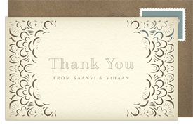 'French Bloom' Wedding Thank You Note