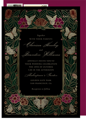 'Maximalist Garden Frame' Wedding Invitation