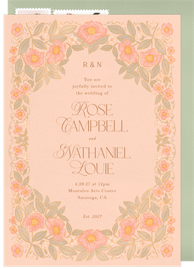 'English Garden Frame' Wedding Invitation