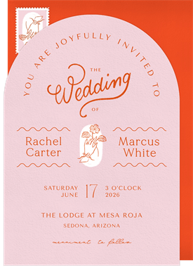 'Floral Emblem' Wedding Invitation