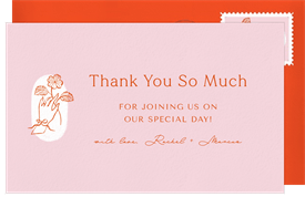 'Floral Emblem' Wedding Thank You Note