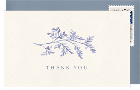 'Understated Delft China' Wedding Thank You Note