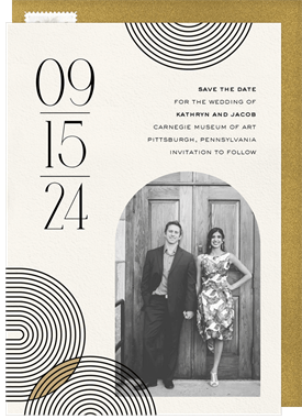 'Bold Arch Lines' Wedding Save the Date