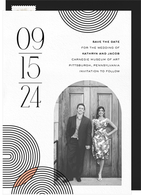 'Bold Arch Lines' Wedding Save the Date