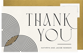 'Bold Arch Lines' Wedding Thank You Note