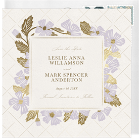 'Golden Blooms' Wedding Save the Date