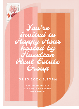 'Offset Arch' Happy Hour Invitation