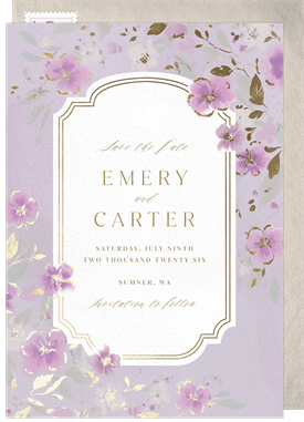 'Dreamy Florals' Wedding Save the Date