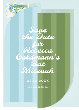 'Offset Arch' Bat Mitzvah Save the Date