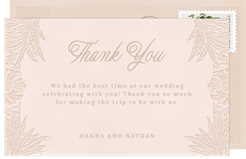 'Garden Bliss' Wedding Thank You Note