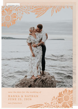 'Garden Bliss' Wedding Save the Date