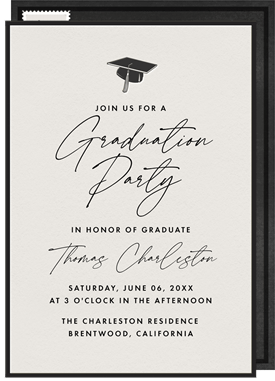 'Classic Grad' Graduation Invitation